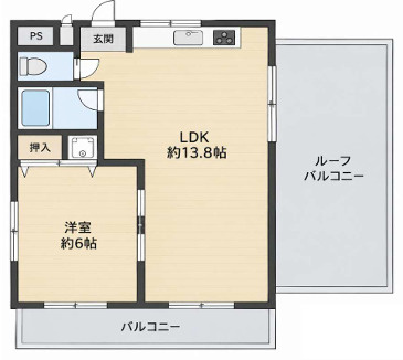 神戸市東灘区北青木２丁目の賃貸マンションの間取り