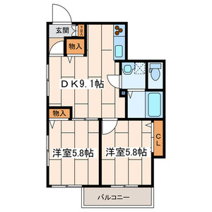 アローズの間取り|間取りです。