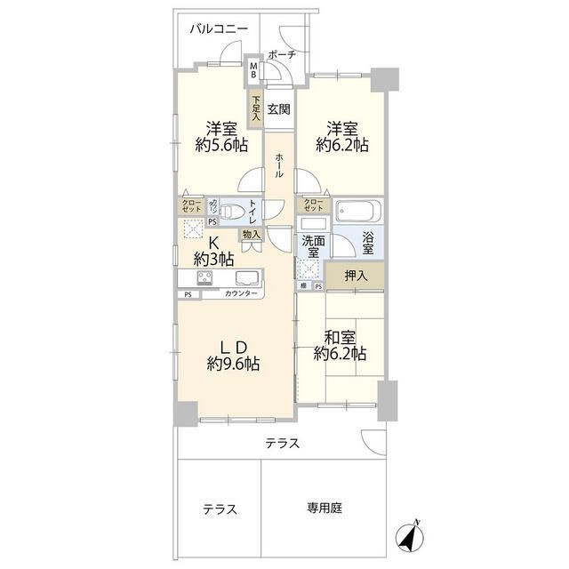 レクセルマンション東所沢（０００６２１２）の間取り