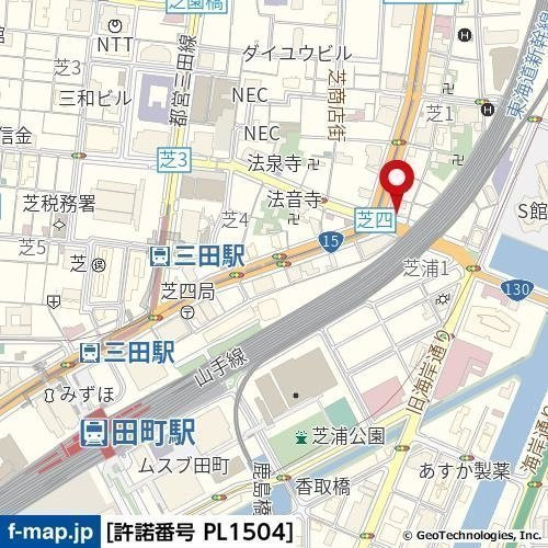 スカイコート芝壱番館の地図