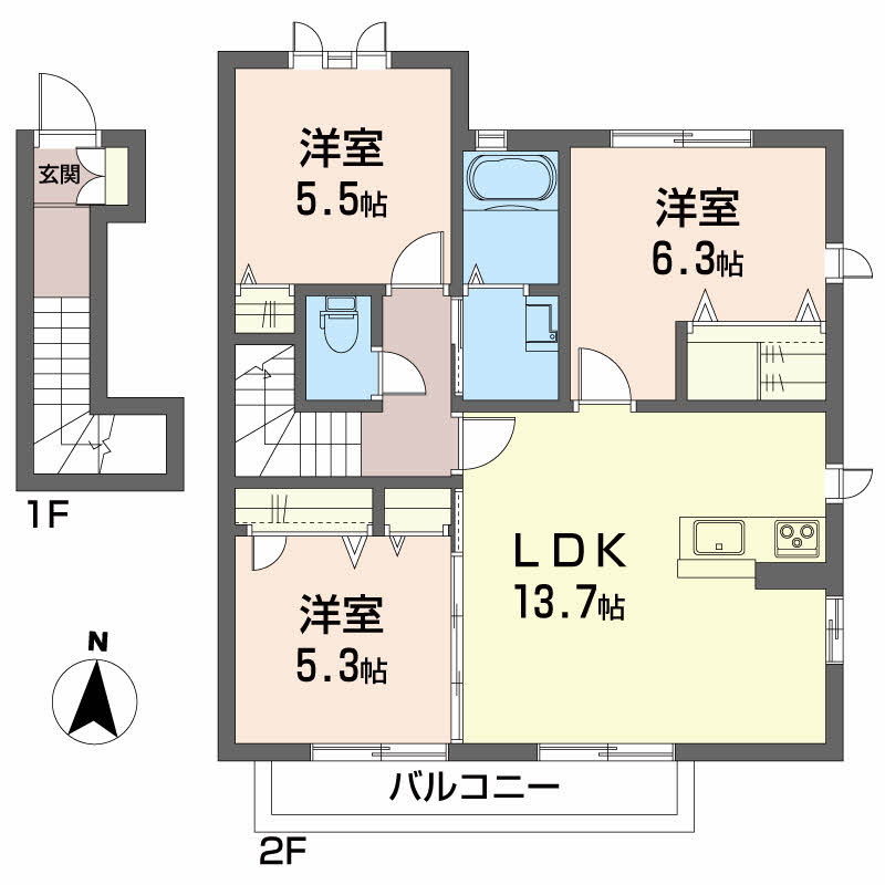 シャーメゾン フォルトゥーナの間取り