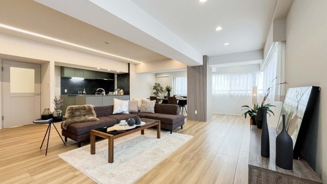 クレッセンコート浅草の居間・リビング|ゆったり過ごせる居間です