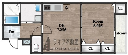 フジパレス吉田本町Ⅲ番館の間取り