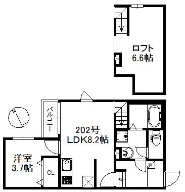 ソラーレ津福駅南の間取り|使い勝手の良い間取りです♪