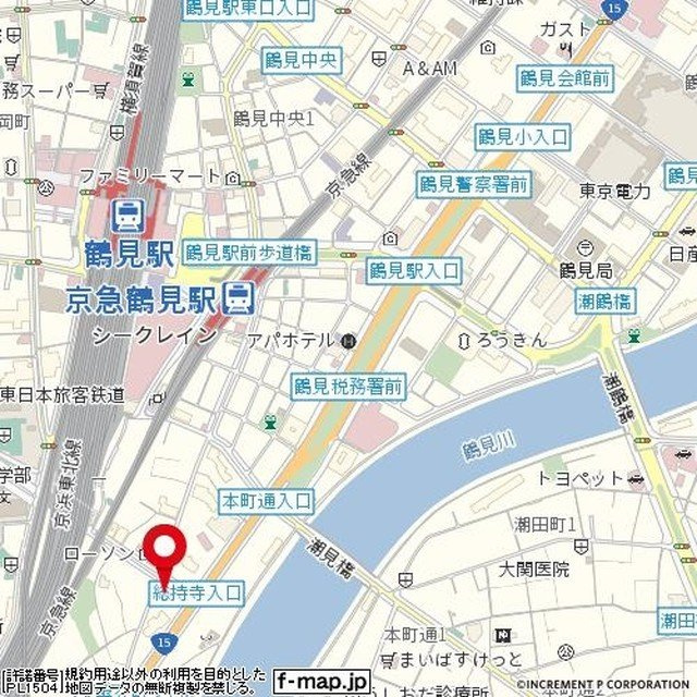 エクセル鶴見の地図