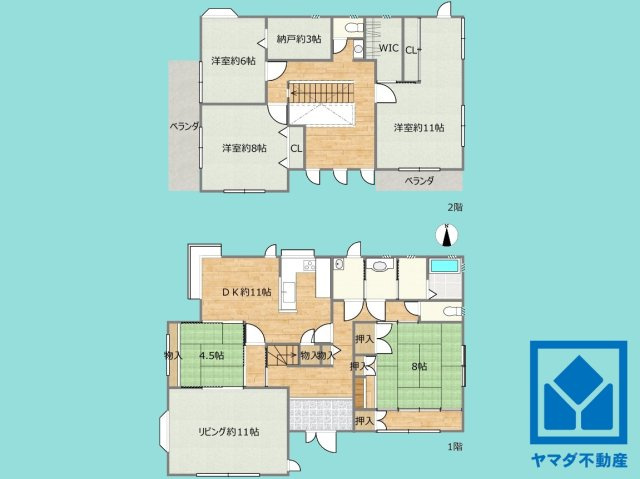 西宮市名塩南台２丁目の間取り|現況間取り図