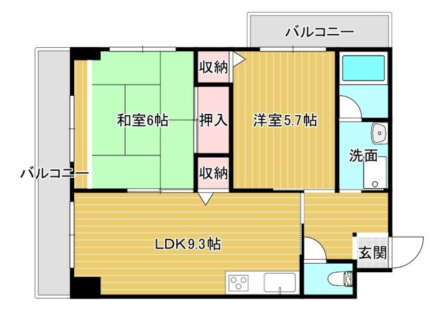 リーデルフェリア住之江の間取り