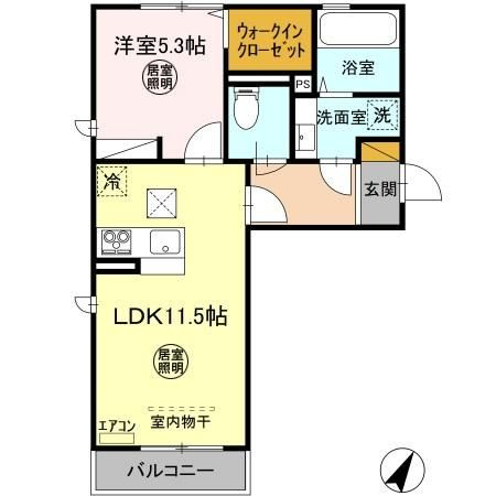 コーポプルメリアの間取り