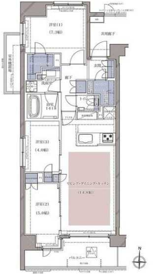 ディームス横濱青木町の間取り