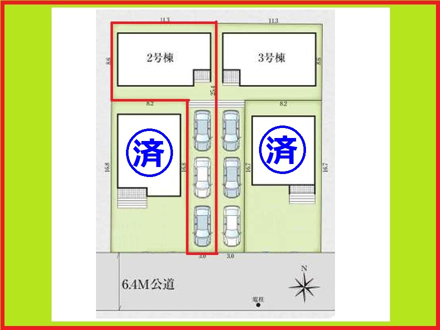 名古屋市中川区一色新町２丁目の新築一戸建の区画図|◇２号棟◇　　