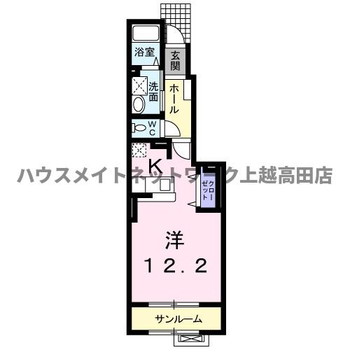 ブリーズ・アルカディアⅡの間取り|間取図（ブリーズ・アルカディアⅡ 103）1R