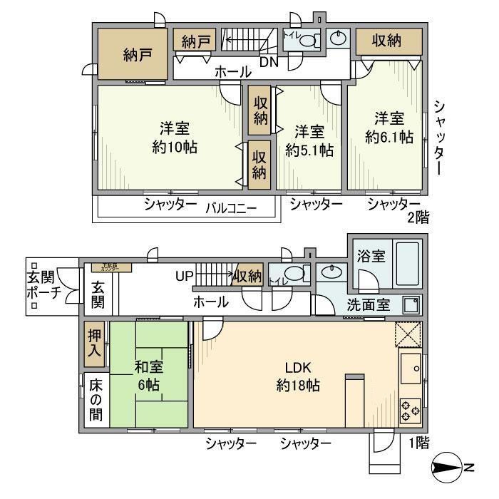 小山戸建の間取り