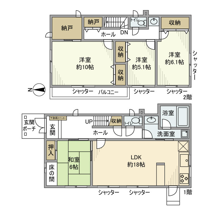 小山戸建の間取り
