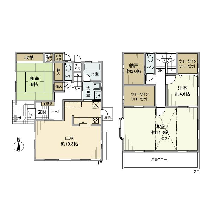 南新木戸建の間取り