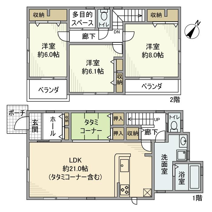 中央町戸建の間取り
