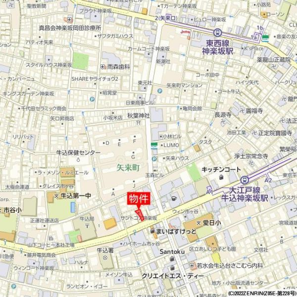 ＳＳ．ＦＬＡＴ神楽坂ｓｏｕｔｈの地図