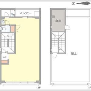 大阪市中央区西心斎橋２丁目の店舗事務所の区画図