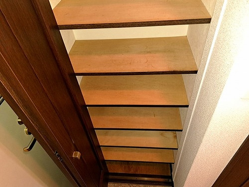 ライオンズマンション西千石の玄関|下駄箱※前回募集時の写真２０２５年２月撮影
