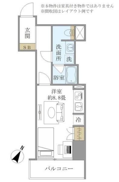 ＳＳ．ＦＬＡＴ神楽坂ｓｏｕｔｈの間取り