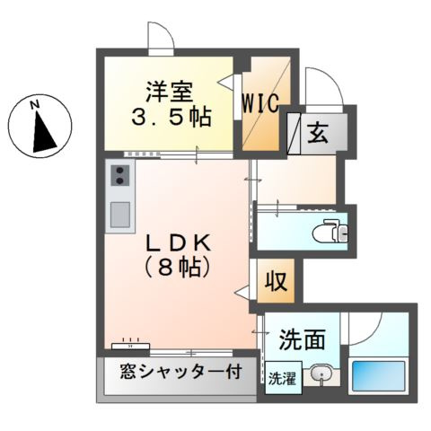 アクロス モモの間取り