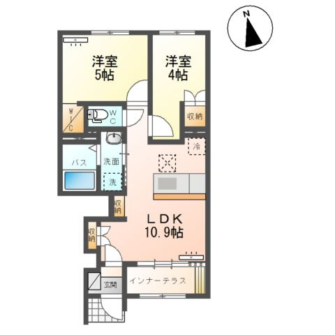 仮）取手市青柳アパート新築工事の間取り