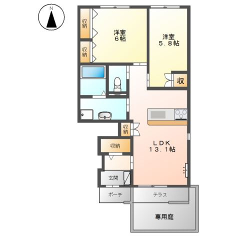 リンダ　カーサの間取り