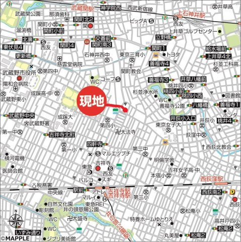 ベルリード立野の地図