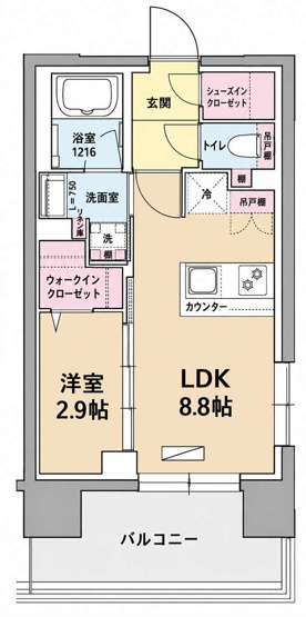 【間取り】 | アーバネックス南堀江Ⅱ