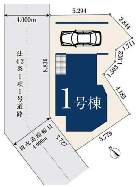 川崎市川崎区渡田東町の新築一戸建の区画図|限定1区画の販売です！
お気軽にお問合せ下さい！