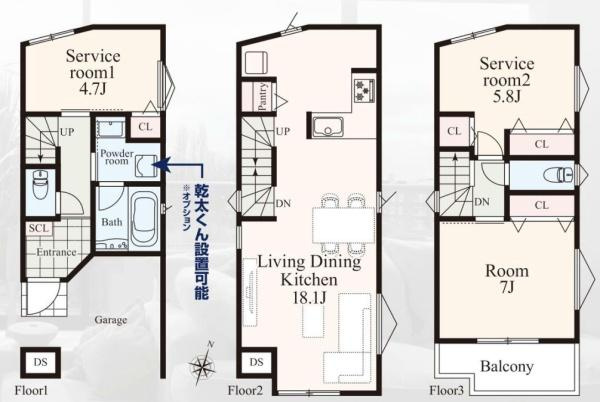 横浜市西区境之谷の新築一戸建の間取り|使い勝手の良い3LDK
お気軽にお問い合わせください。