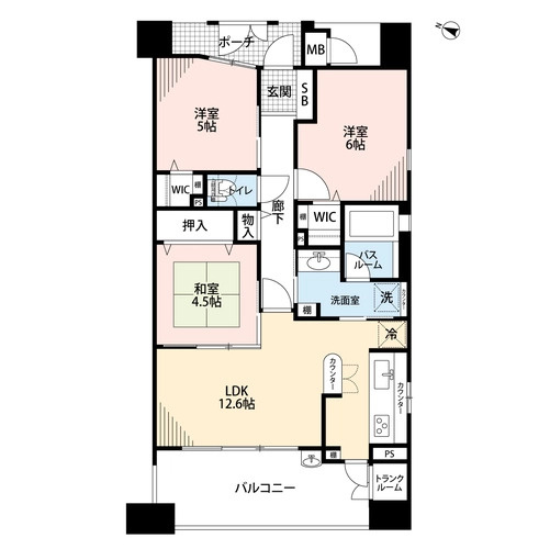 【間取り】 | ルイシャトレ高槻上牧