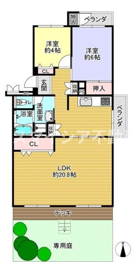 【間取り】 | グリーンヒル光善寺住宅　15号棟