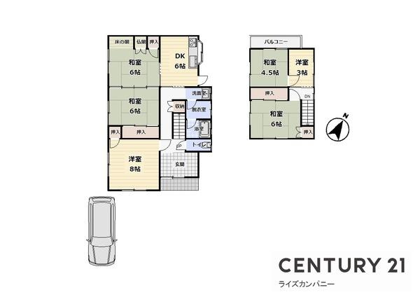 【間取り】 | 泉佐野市中庄　中古戸建 | 図面と現況が異なる場合は現況を優先します