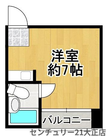 シティハイツ大正の間取り|★洋室の１R★