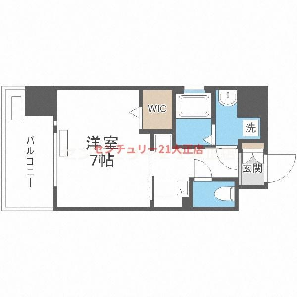 レオンヴァリエ大阪ベイシティ２の間取り