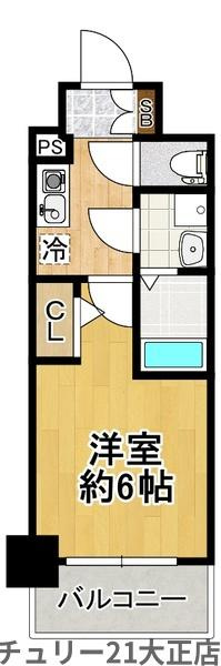 エスリード大阪フェリスの間取り