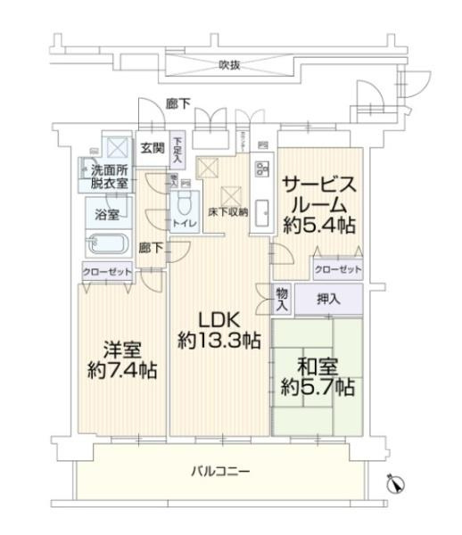 アドリーム稲田堤の間取り