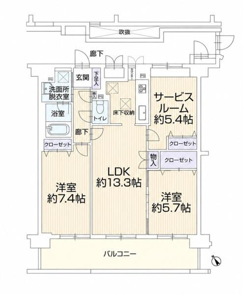 アドリーム稲田堤の間取り