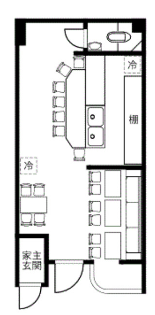 大阪市北区中津４丁目の店舗一部の間取り