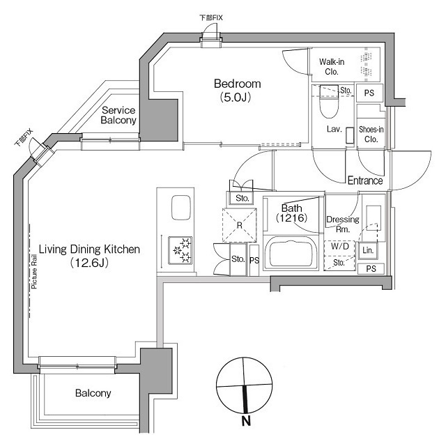 ザ・パークハビオ根岸三丁目の間取り