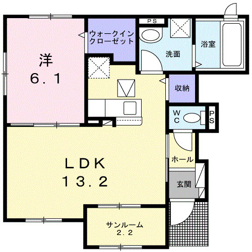 【間取り】 | サンライズ別府Ⅱ