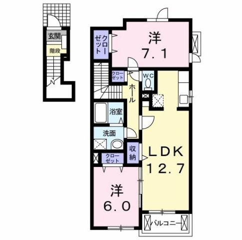ジュネス中原　Ⅱの間取り