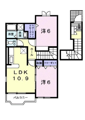 ハイビレッジＤの間取り