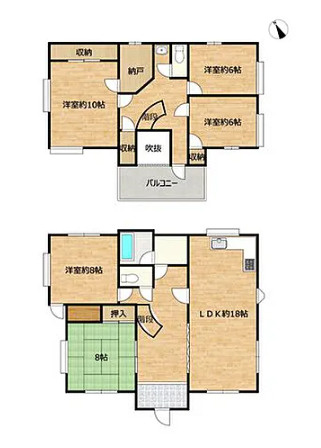 藤岡市中　中古1199の間取り