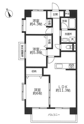 【間取り】 | クリオ西高島平壱番館