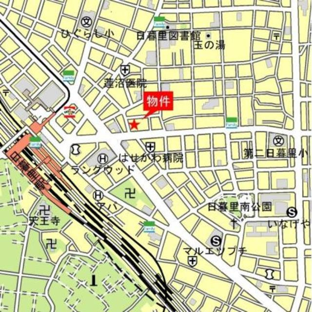 プラウド日暮里の地図