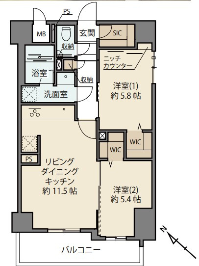 【間取り】 | マイキャッスル池尻大橋