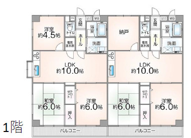 高槻市　フェリーチェ古曽部の間取り