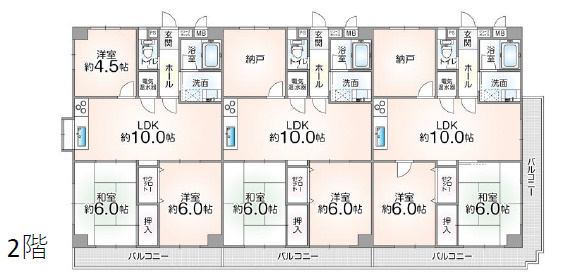 高槻市　フェリーチェ古曽部の間取り