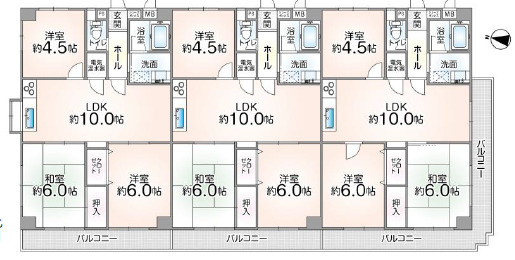 高槻市　フェリーチェ古曽部の間取り